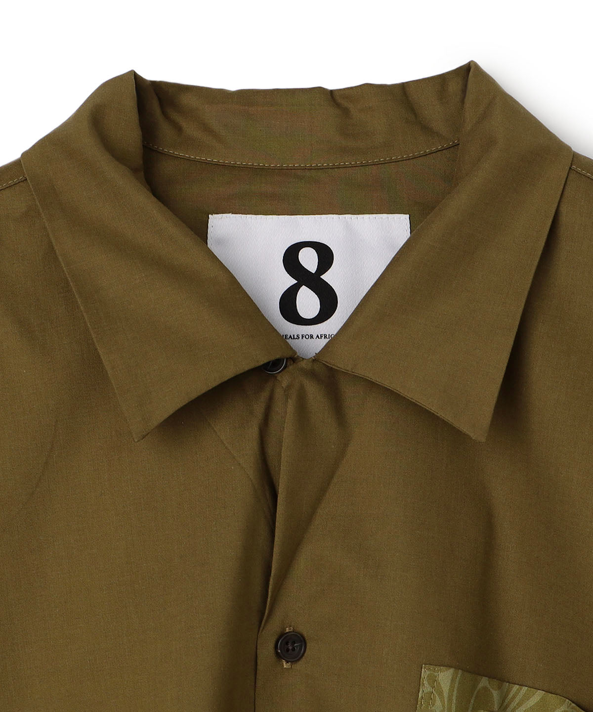 African Textile Pocket SHIRTS BROWN