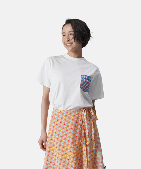 Pocket T-SHIRTS Uneck 354 WHITE