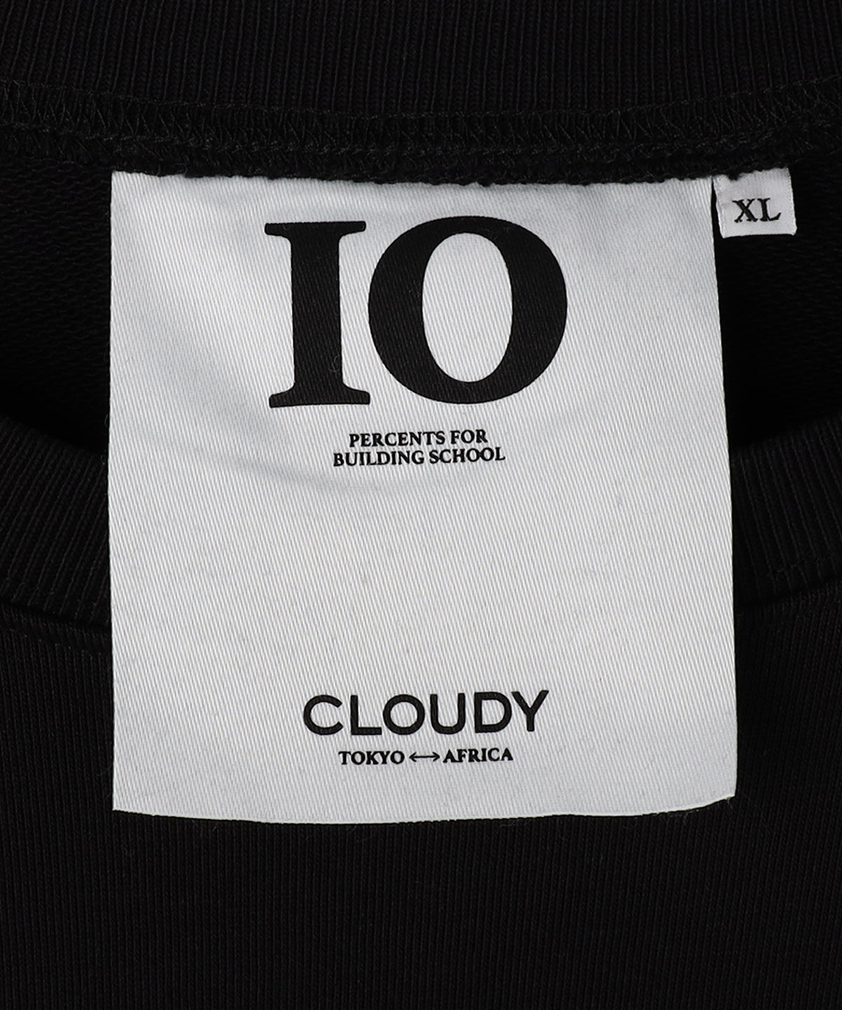 スウェットシャツ CLOUDY characters ブラック