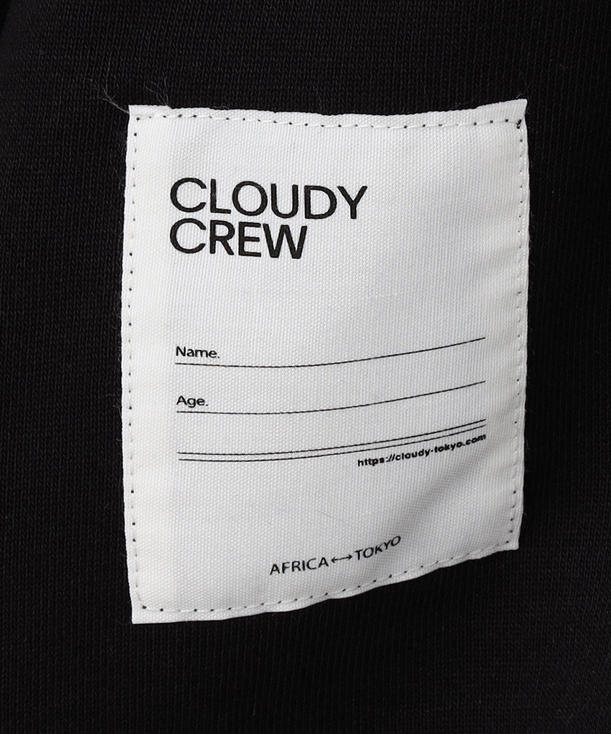 スウェットシャツ CLOUDY characters ブラック