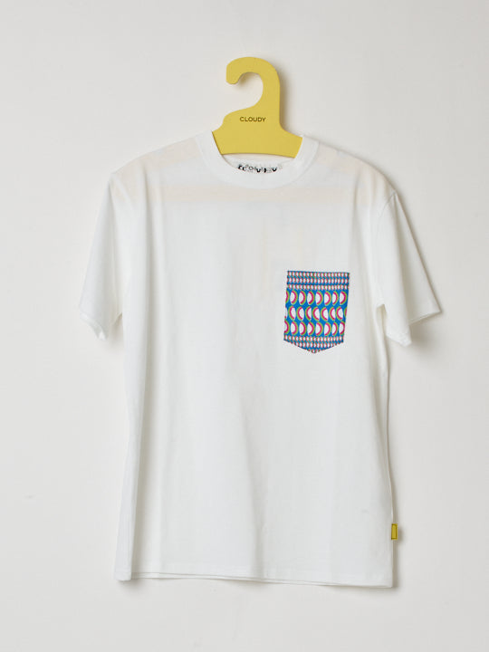 Pocket T-SHIRTS Uneck 354 WHITE