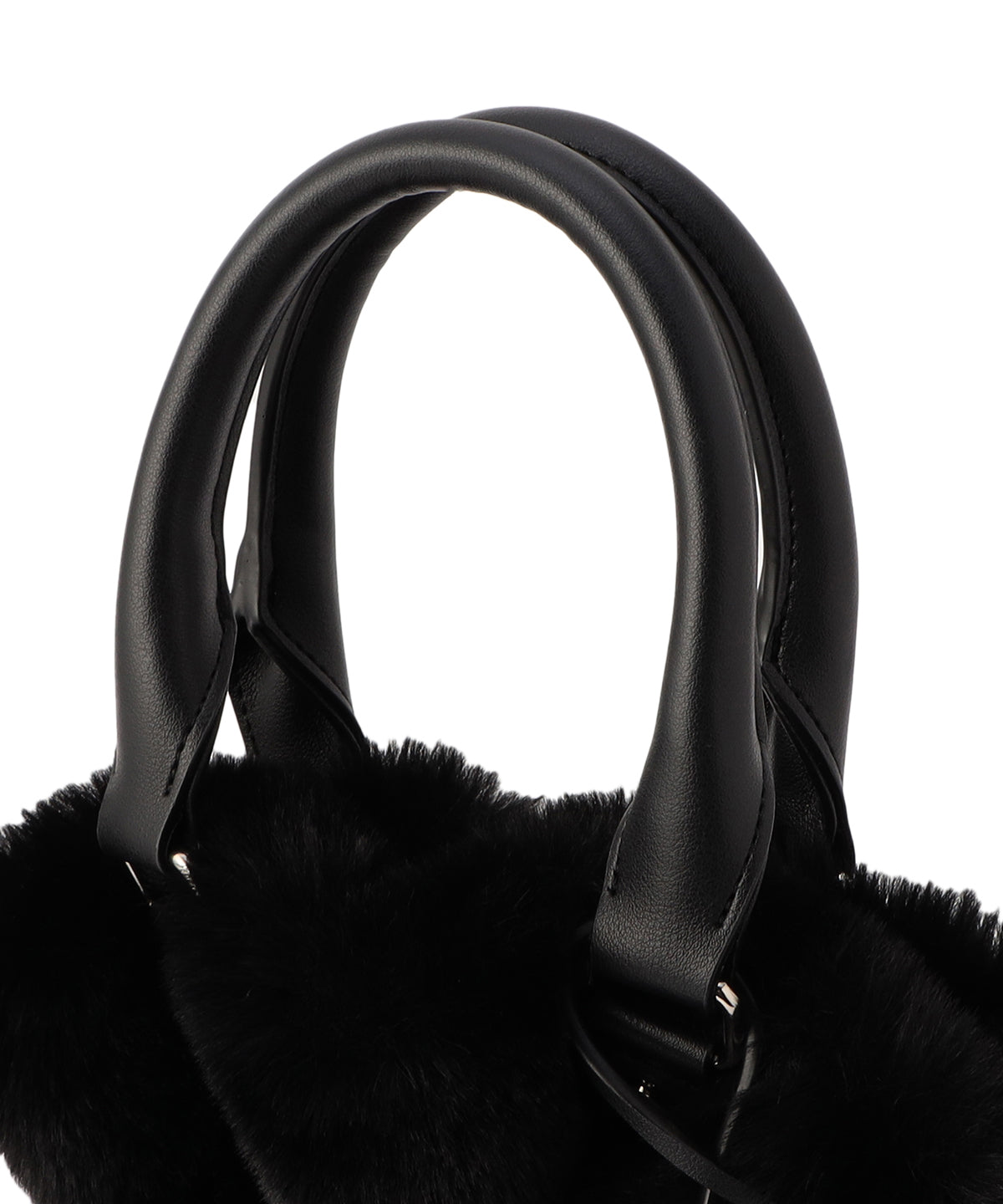 Eco Fur Shoulder Bag BLACK