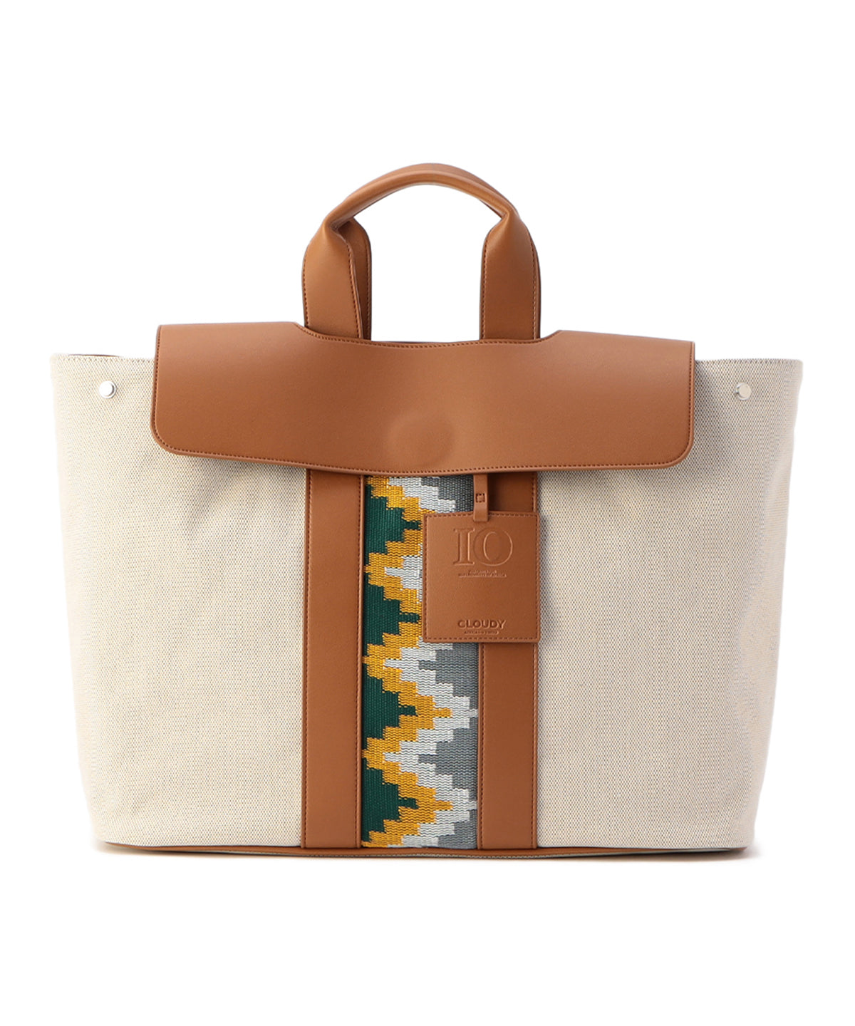 Two Tone Kente Bag (Large) BROWN