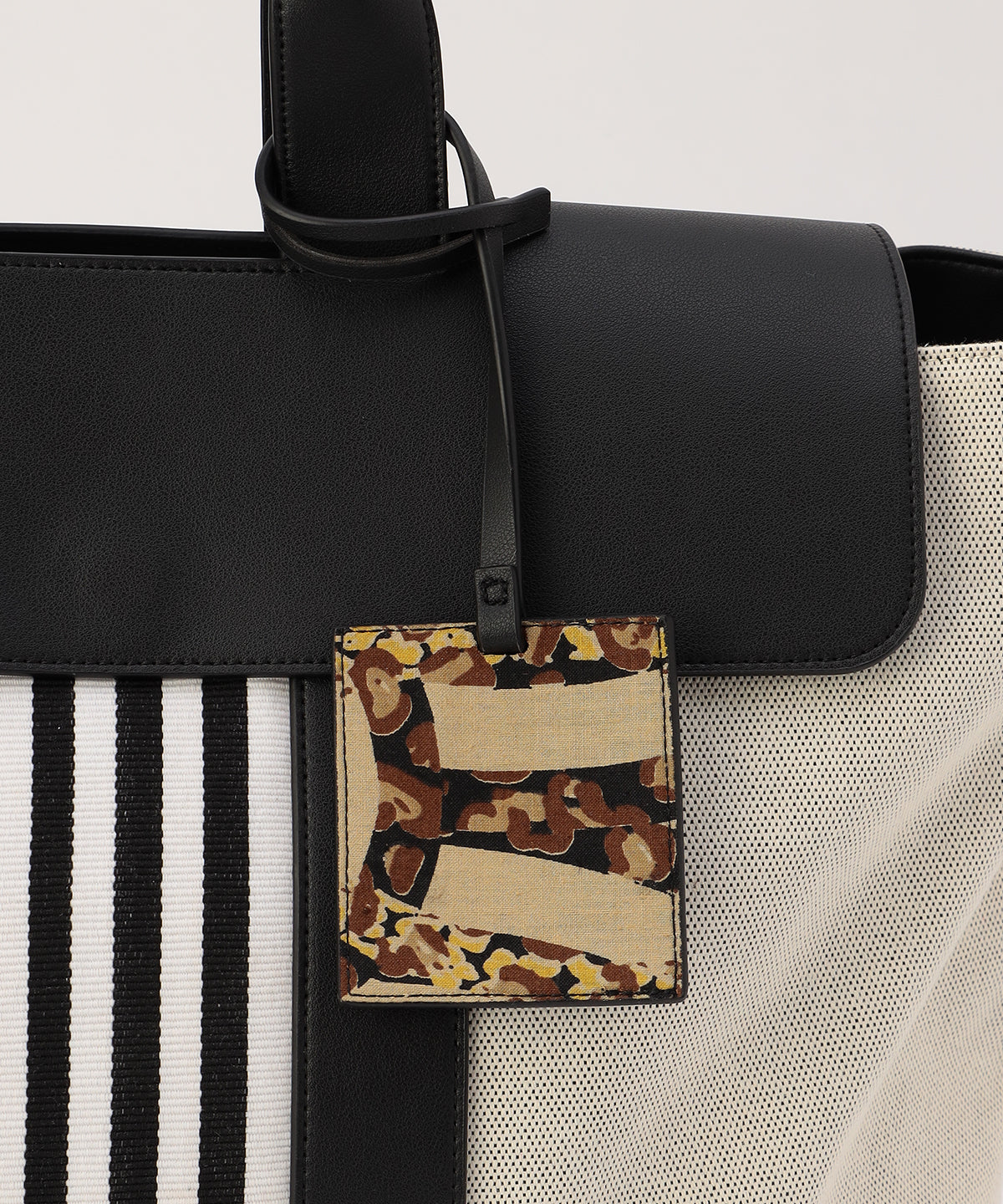 Two Tone Kente Bag (Large) BLACK