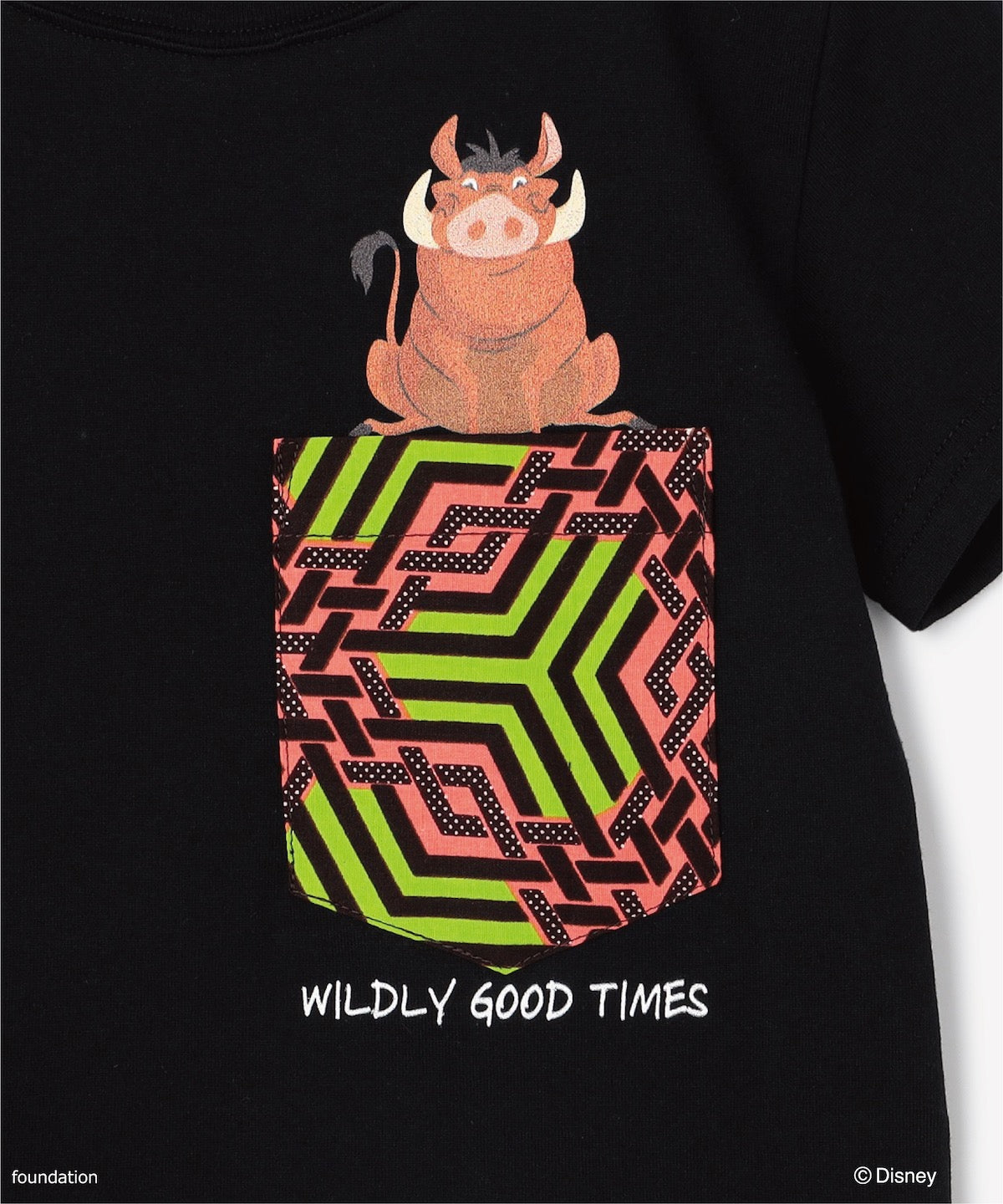 キッズポケットTシャツ PUMBAA BLACK