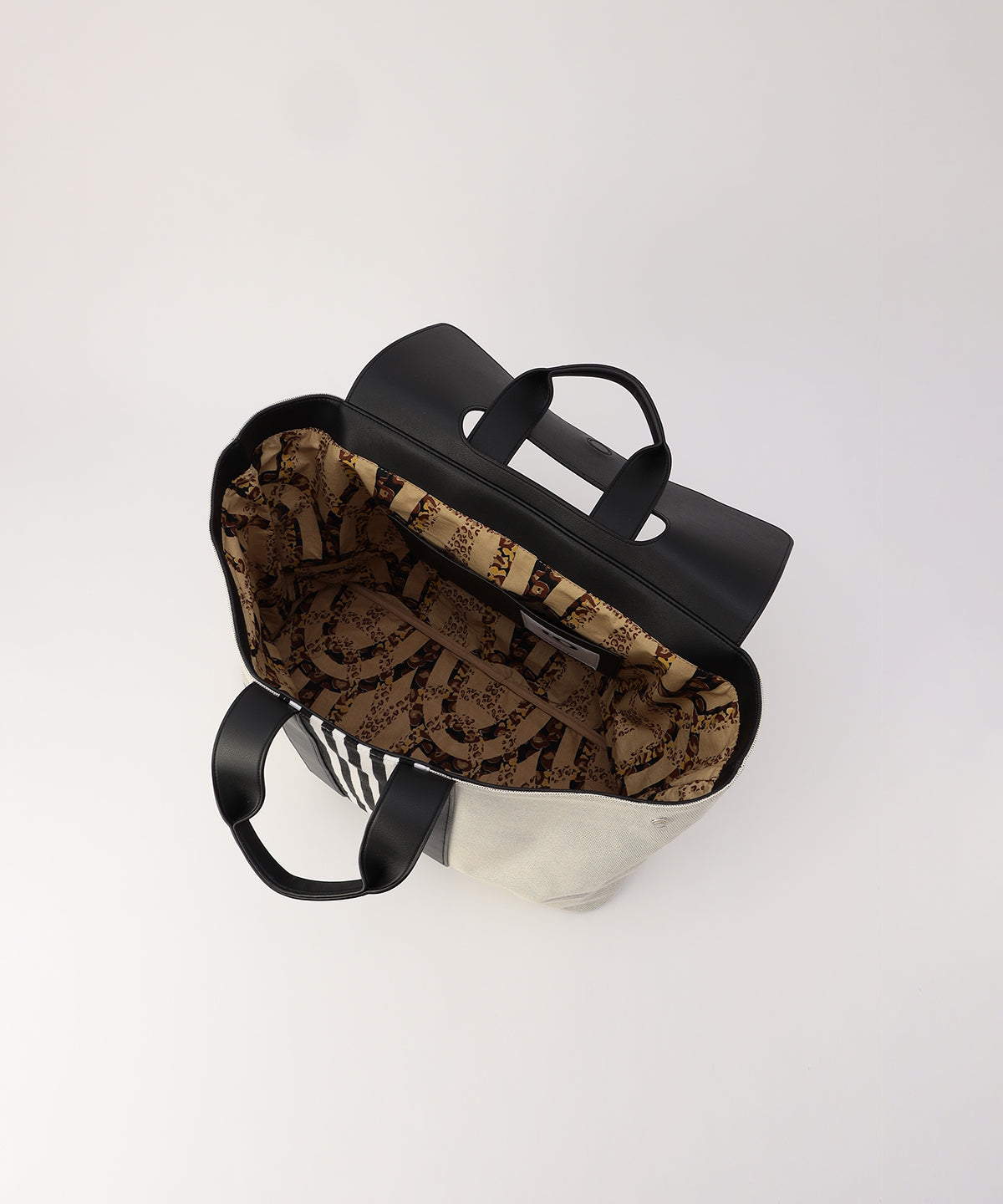Two Tone Kente Bag (Large) BLACK