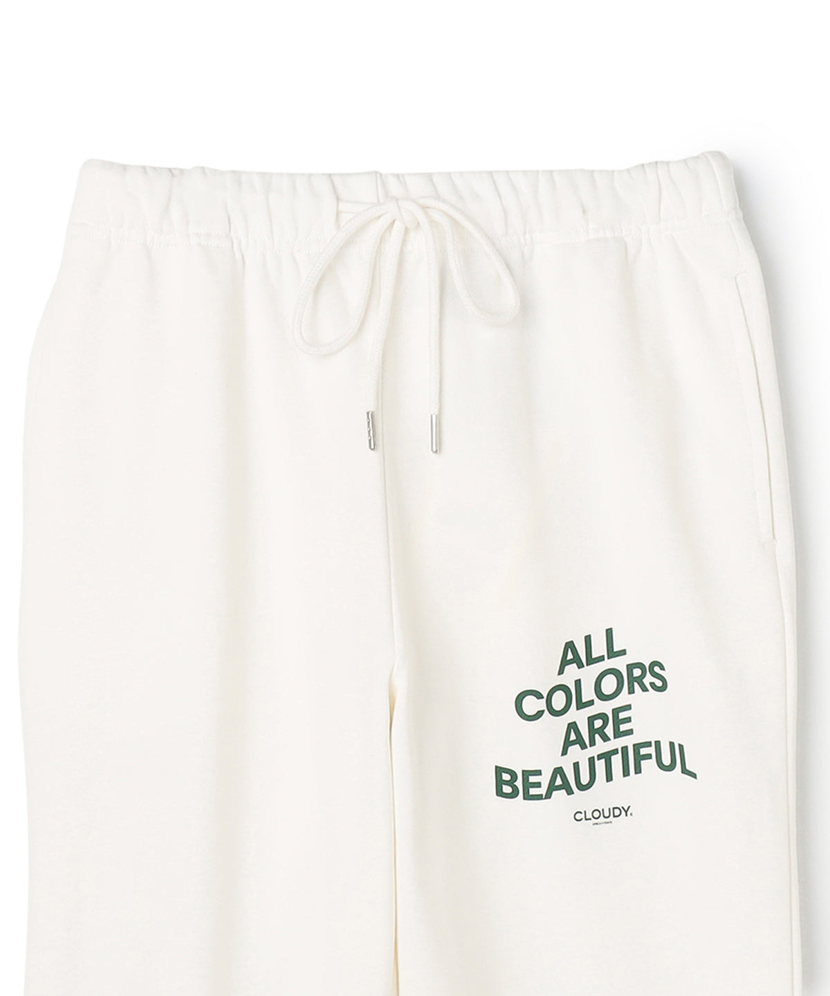 スウェットパンツ ALL COLORS ARE BEAUTIFUL ホワイト
