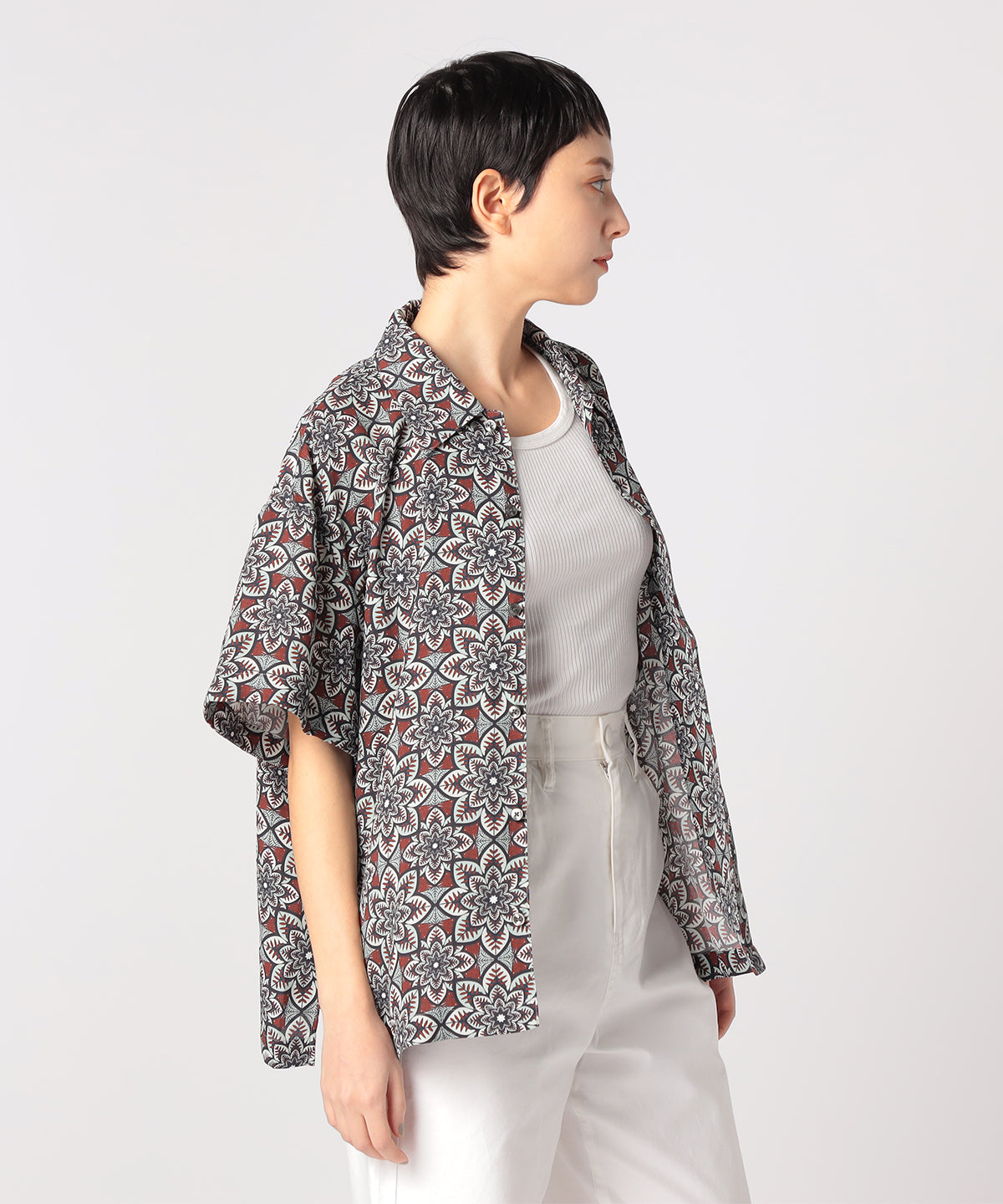 Recycled African Textile Shirt BROWN