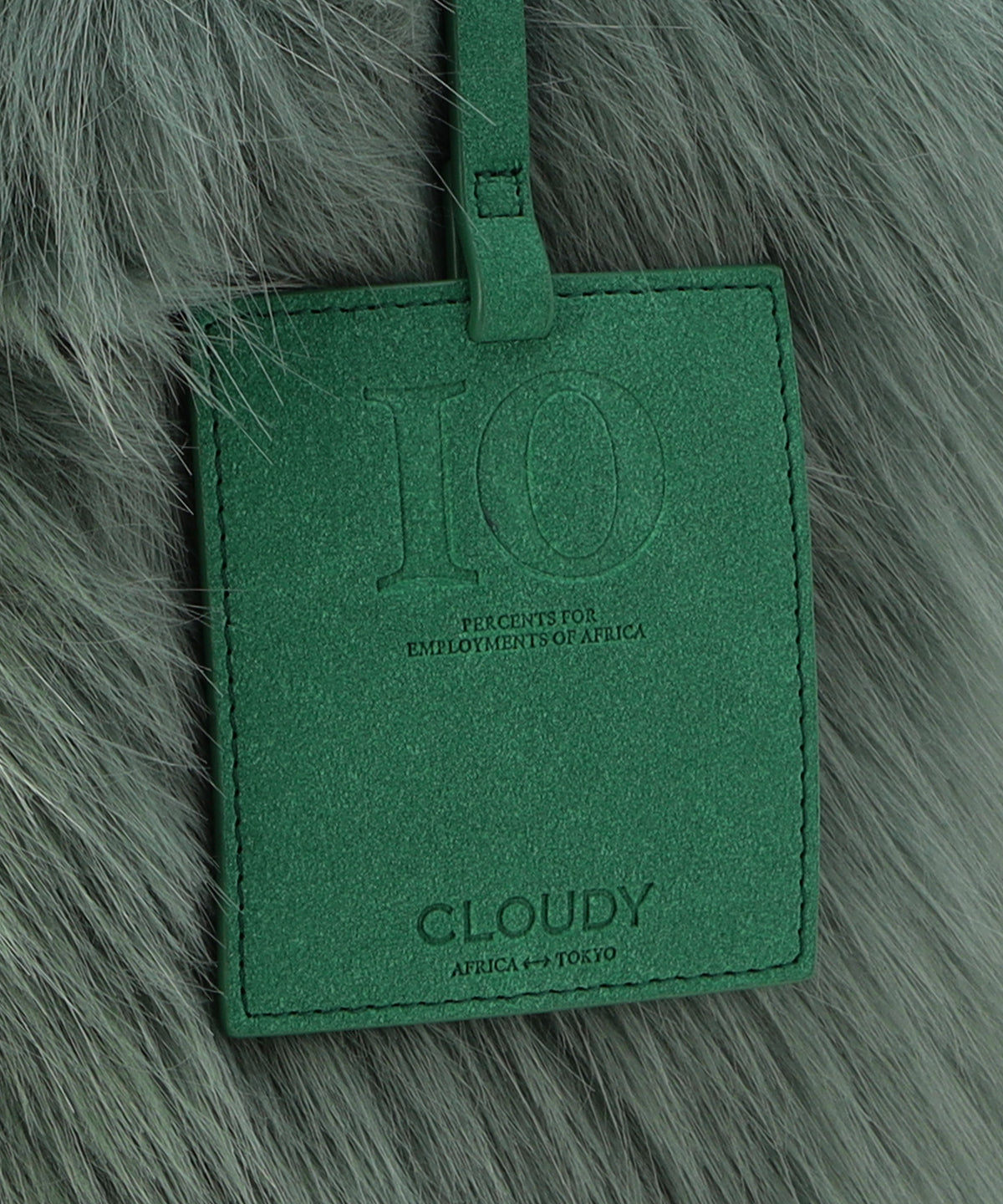 Logo handle Eco fur Tote Bag (Large) E.GREEN