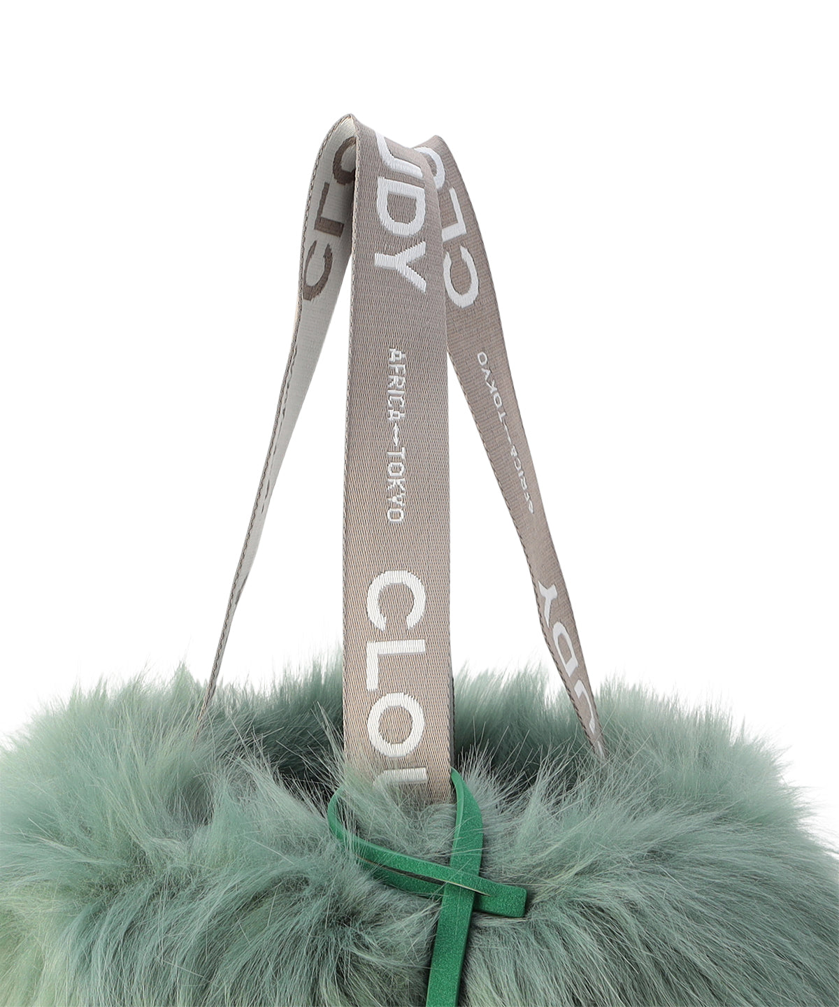 Logo handle Eco fur Tote Bag (Large) E.GREEN