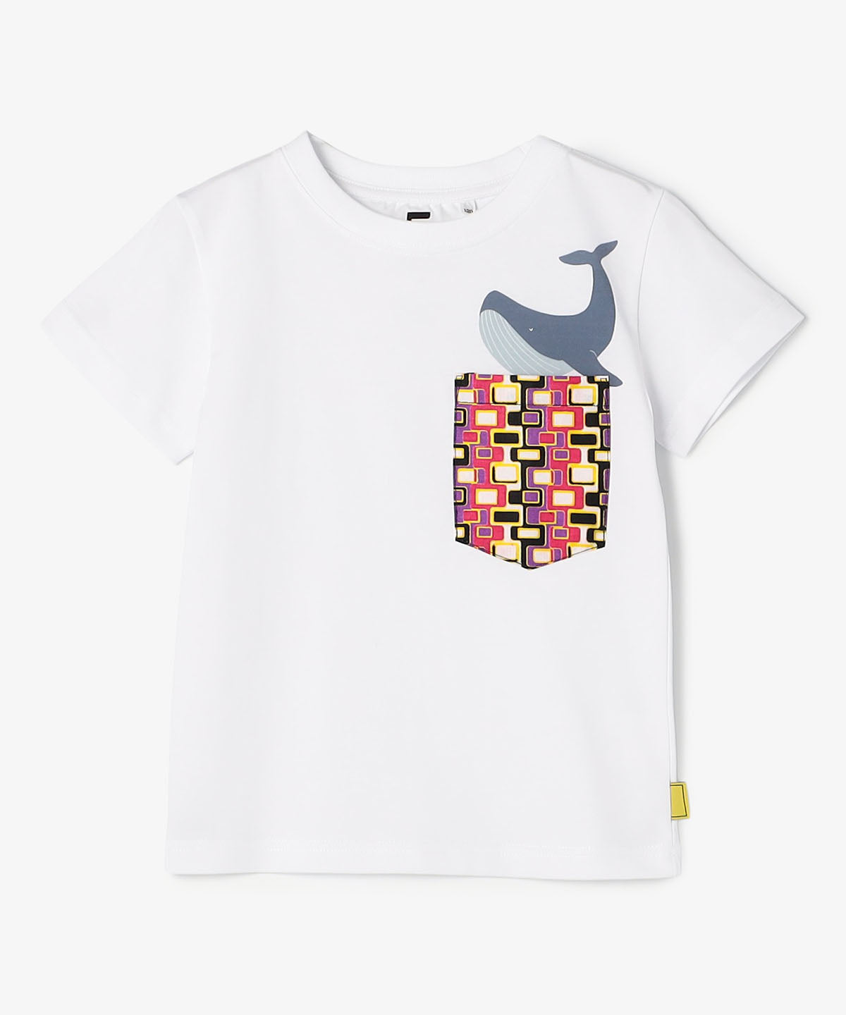 キッズポケットTシャツ Whale WHITE