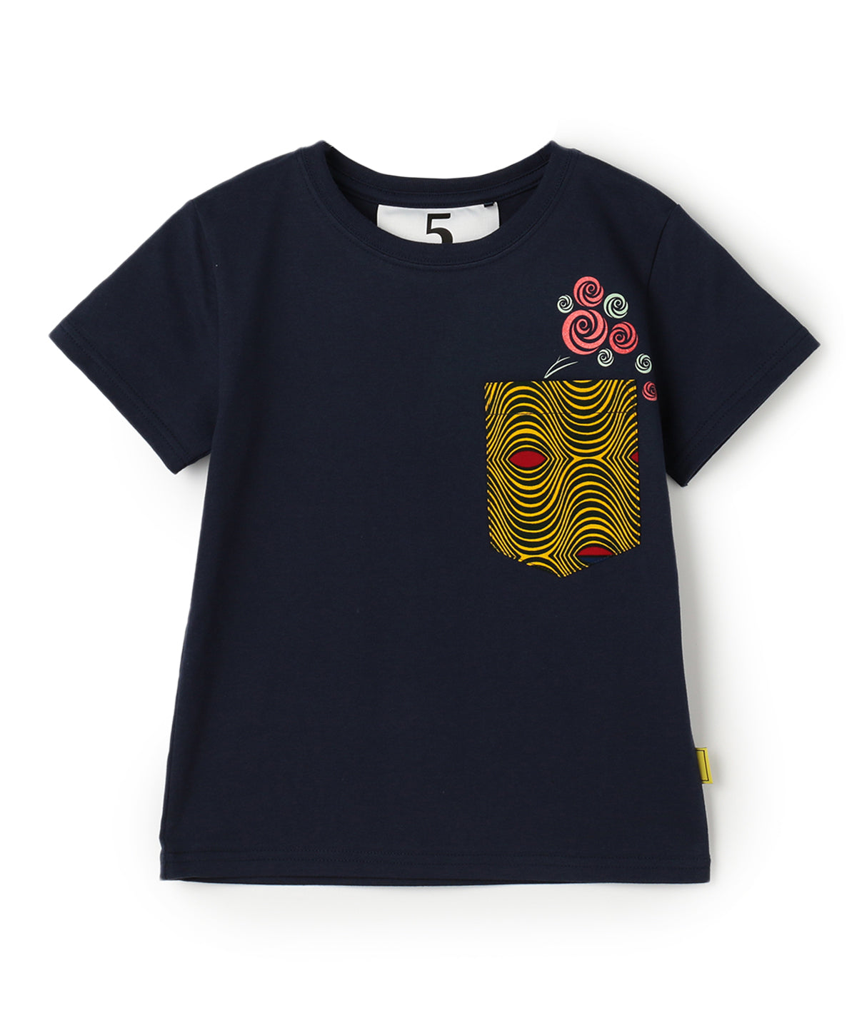 Kids Printed Pocket T-SHIRTS Rose 392 NAVY