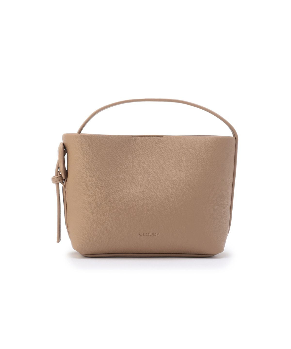 Coverd Buckle Hand Bag BEIGE