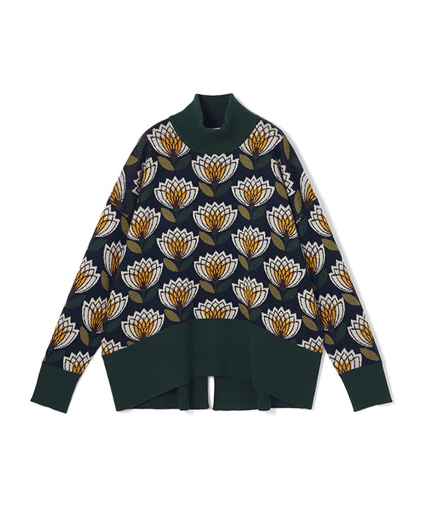 Wool/Nylon Dolman Knit Sweater NAVY