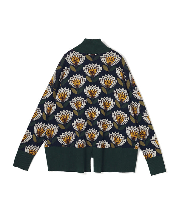 Wool/Nylon Dolman Knit Sweater NAVY