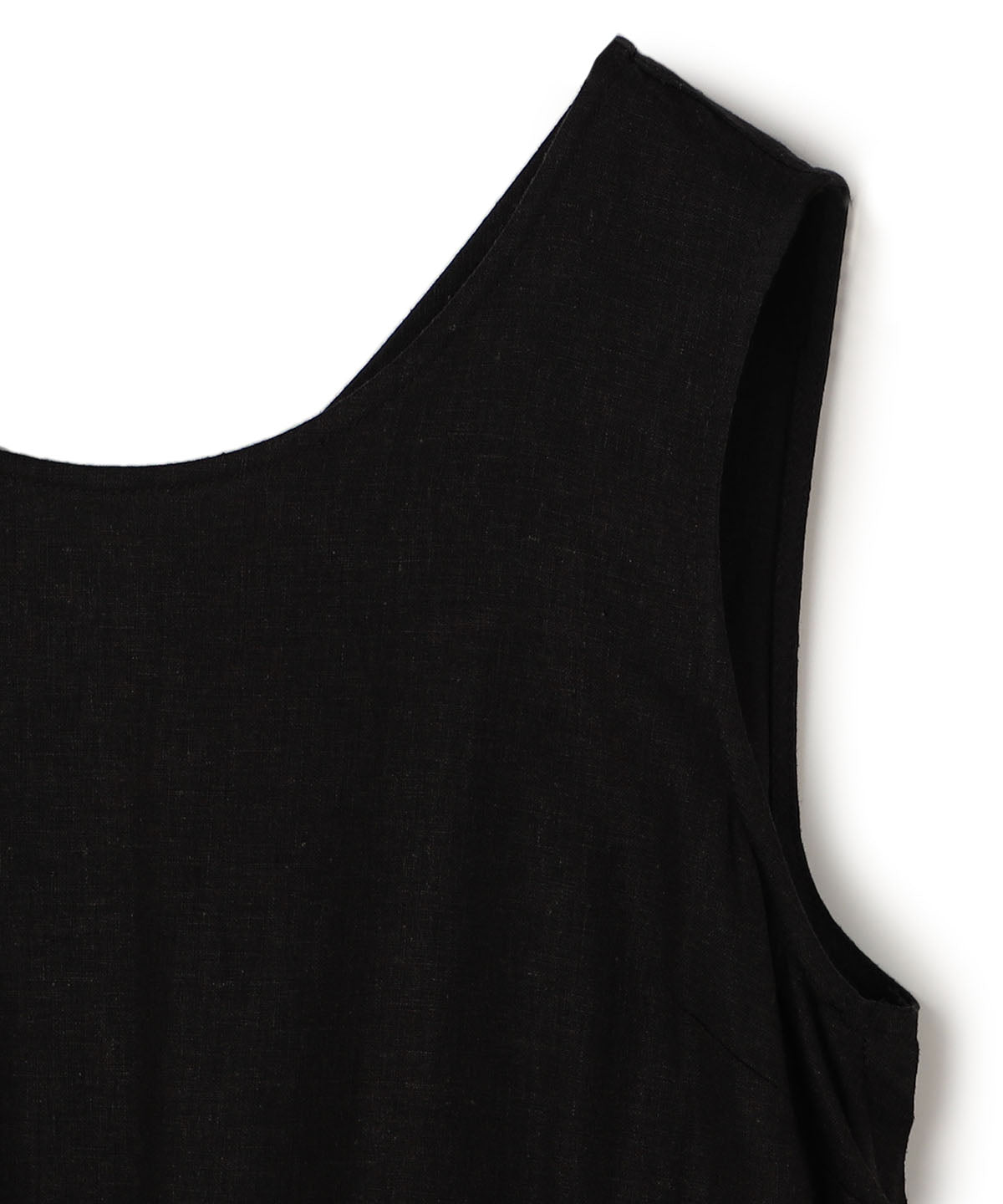 African Textile Hem Nosleeve Onepiece BLACK