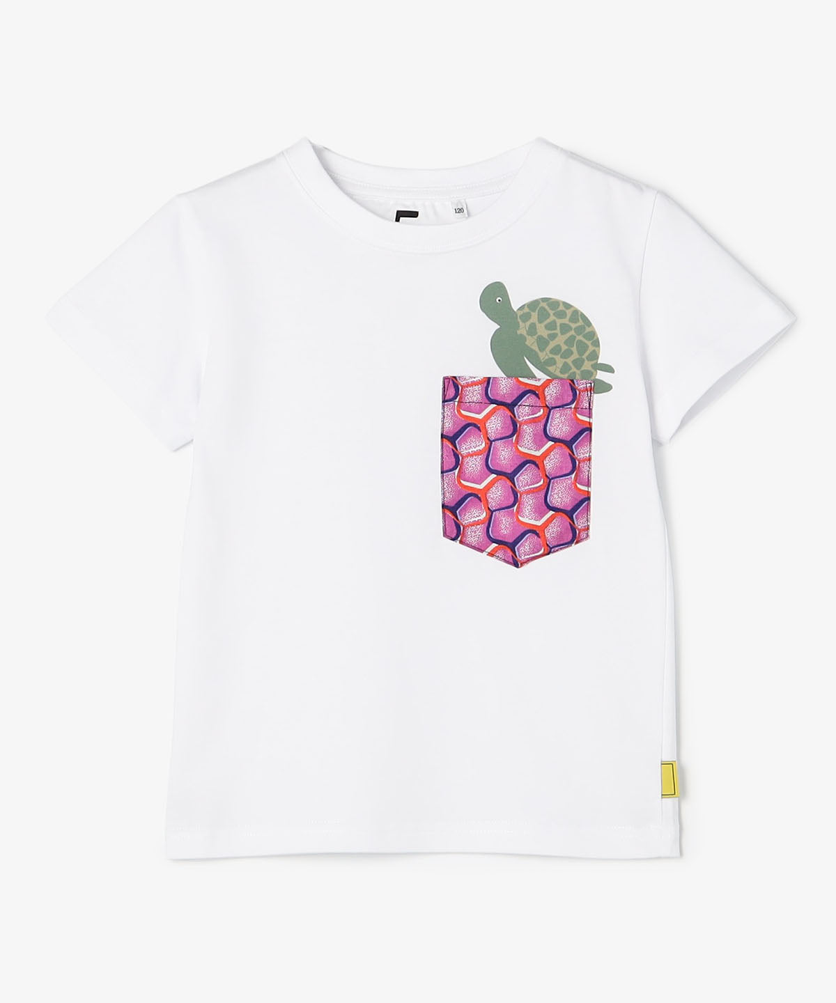 キッズポケットTシャツ Turtle WHITE