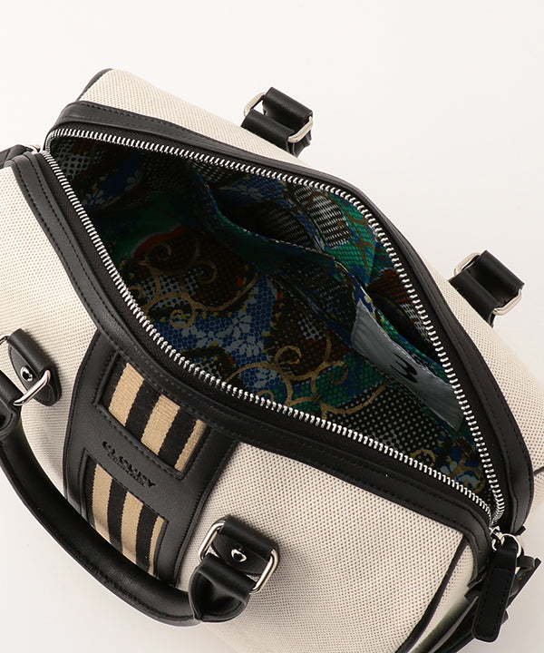 Two Tone Kente × Boston Bag BLACK