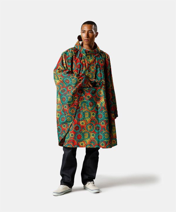 Recycled Poncho-style Rainwear GREEN