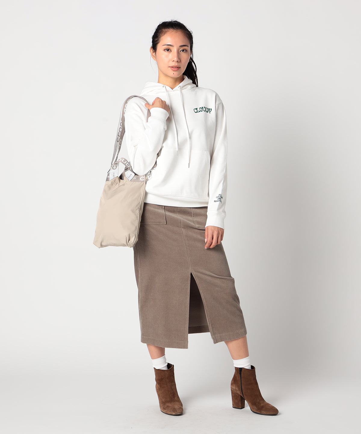 Reversible Shoulder Bag (Small) BEIGE