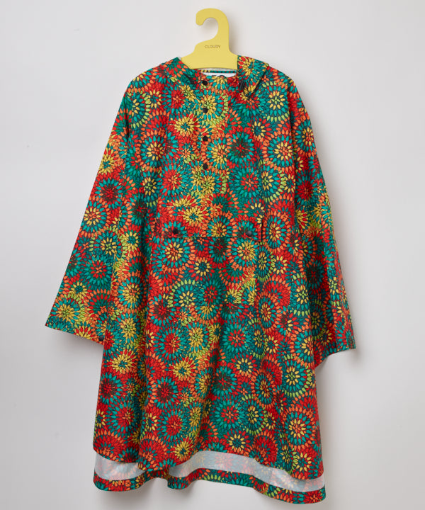 Recycled Poncho-style Rainwear GREEN