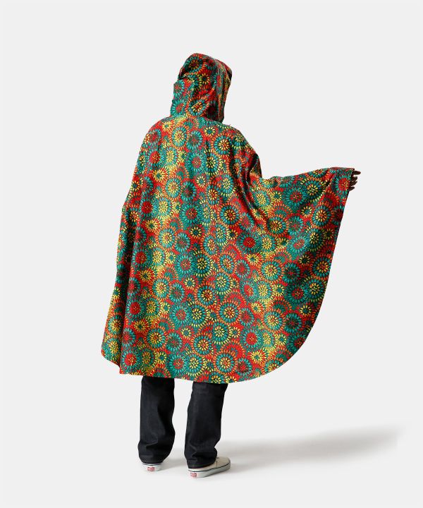 Recycled Poncho-style Rainwear GREEN