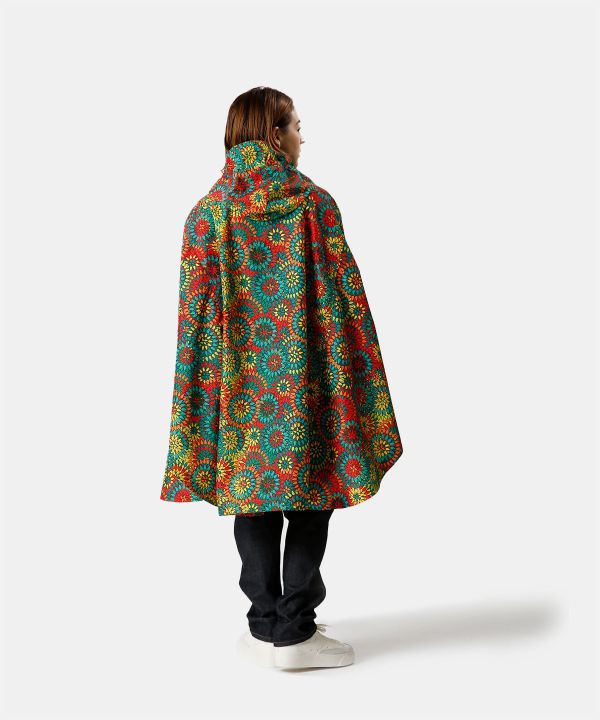 Recycled Poncho-style Rainwear GREEN