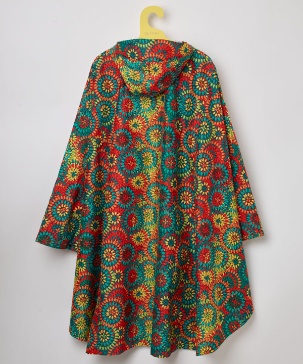 Recycled Poncho-style Rainwear GREEN