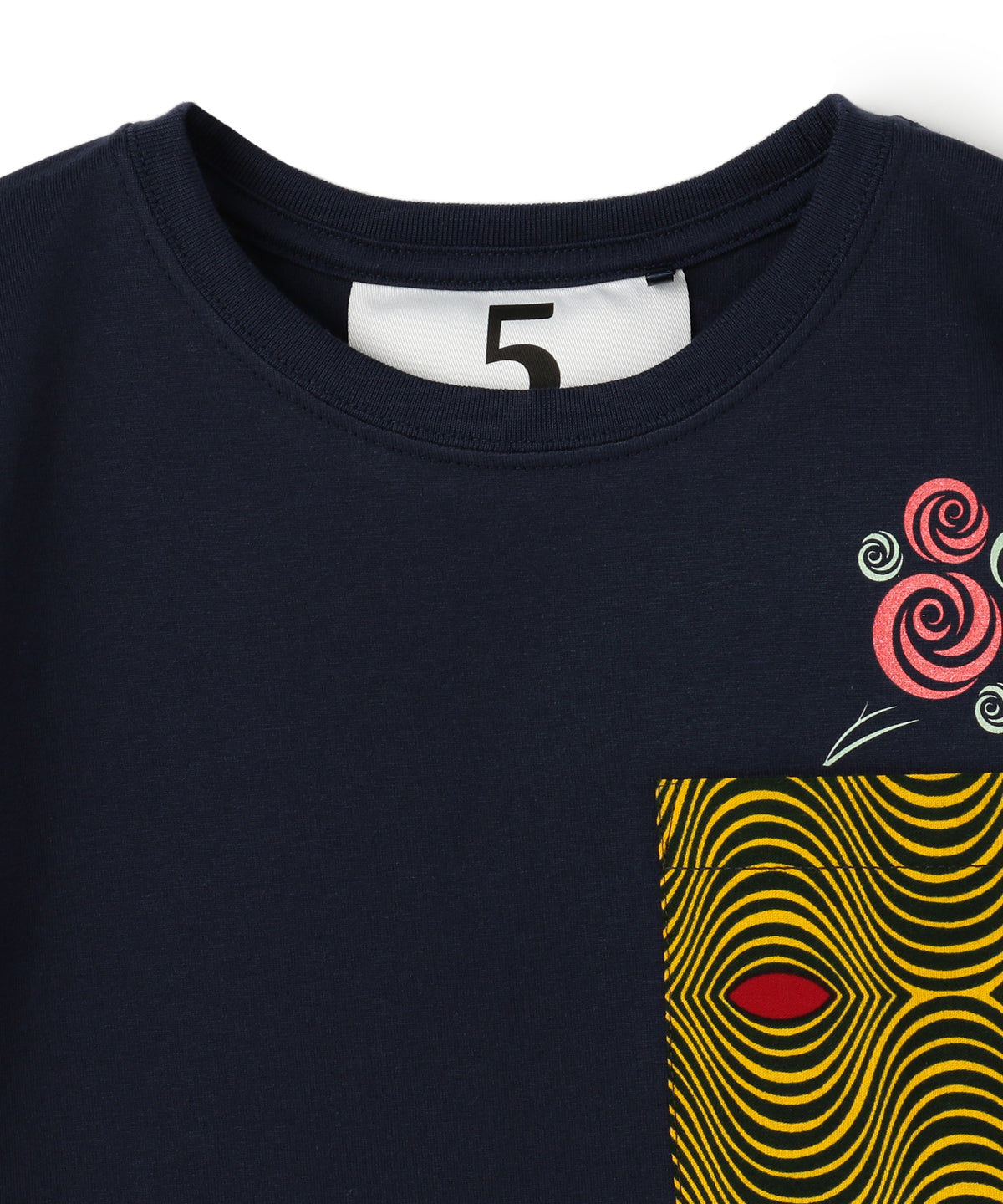 Kids Printed Pocket T-SHIRTS Rose 392 NAVY
