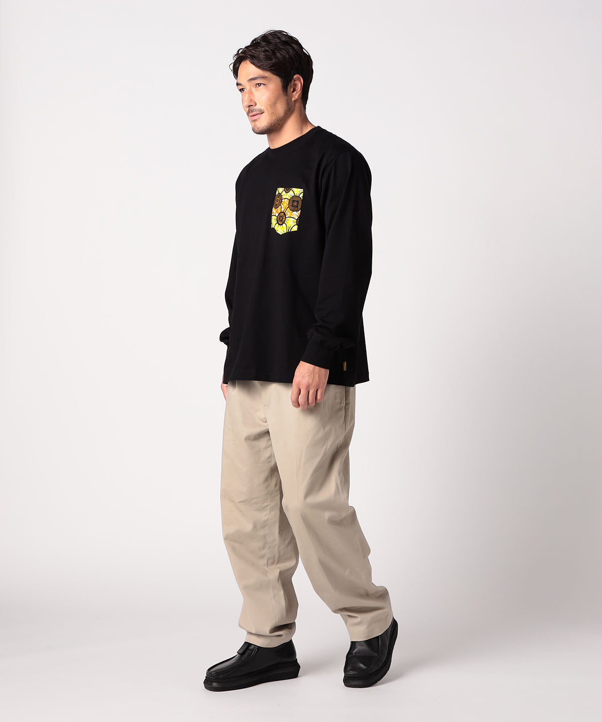 Long Sleeve Pocket T-SHIRTS 006 BLACK
