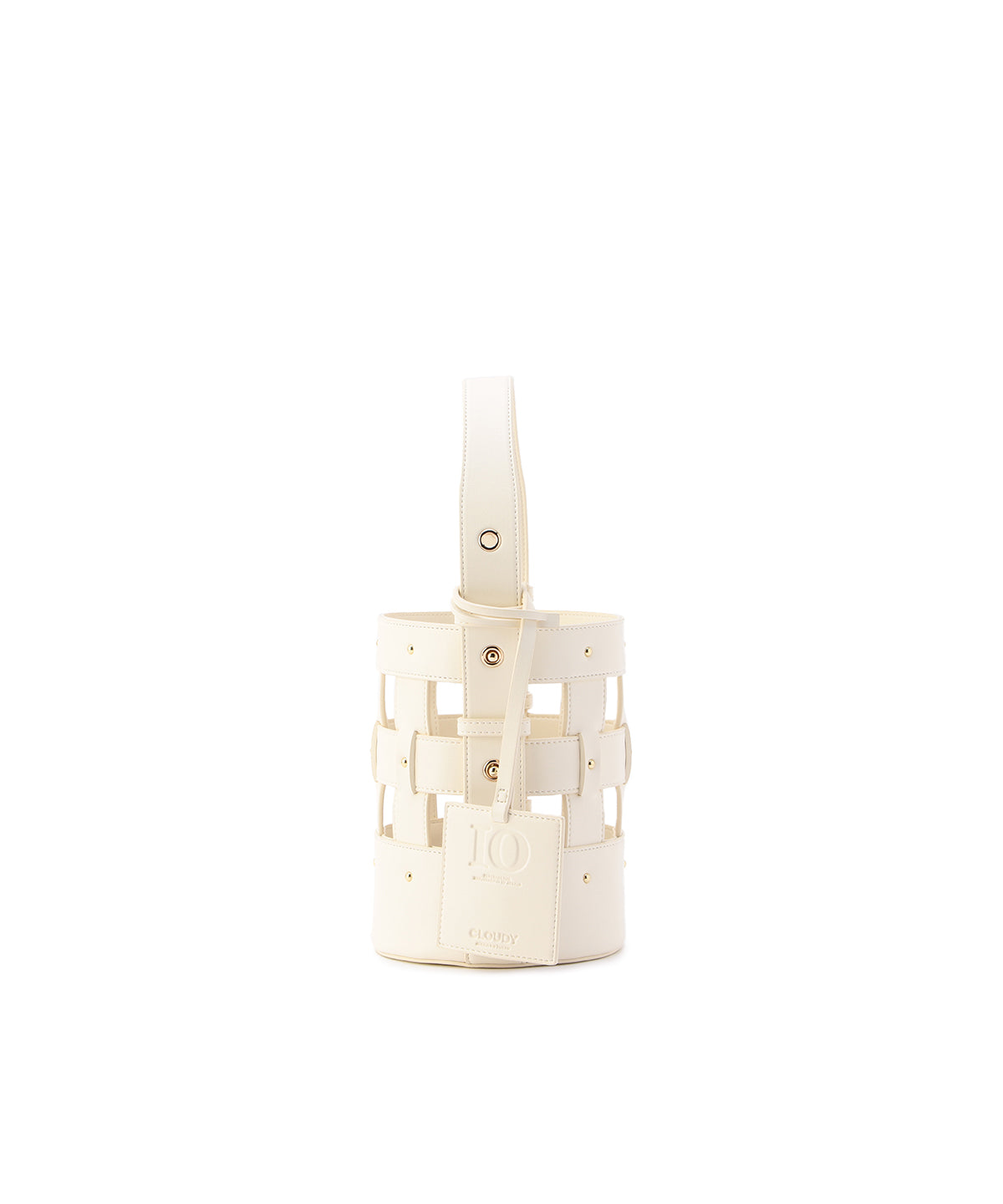 Fake Leather Mesh Tube Bag OFF-WHITE