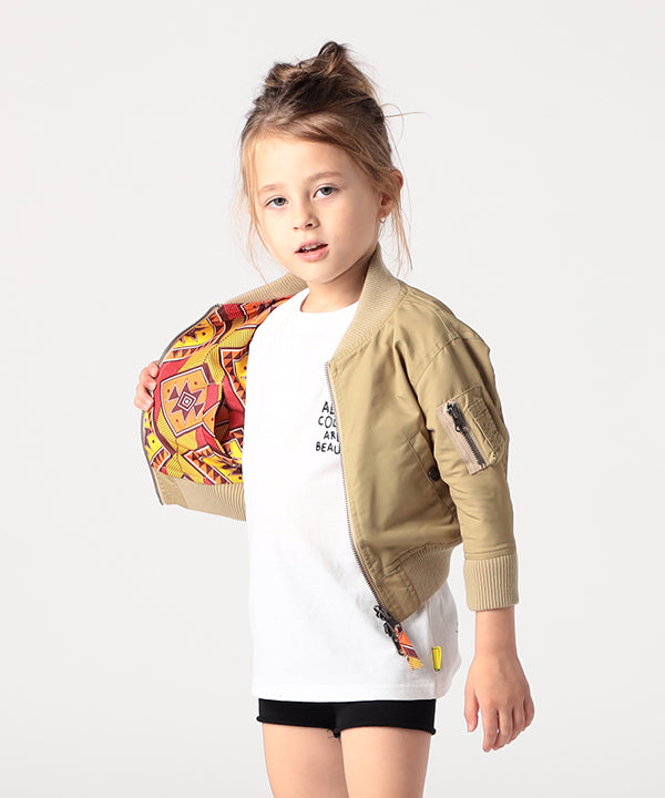 Kids Recycled Reversible MA-1 BEIGE