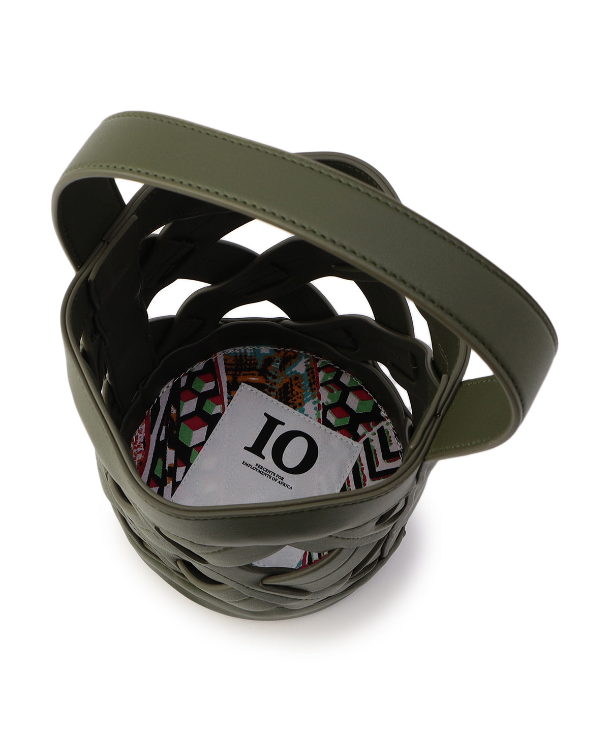 Cross Mesh Tube Bag KHAKI