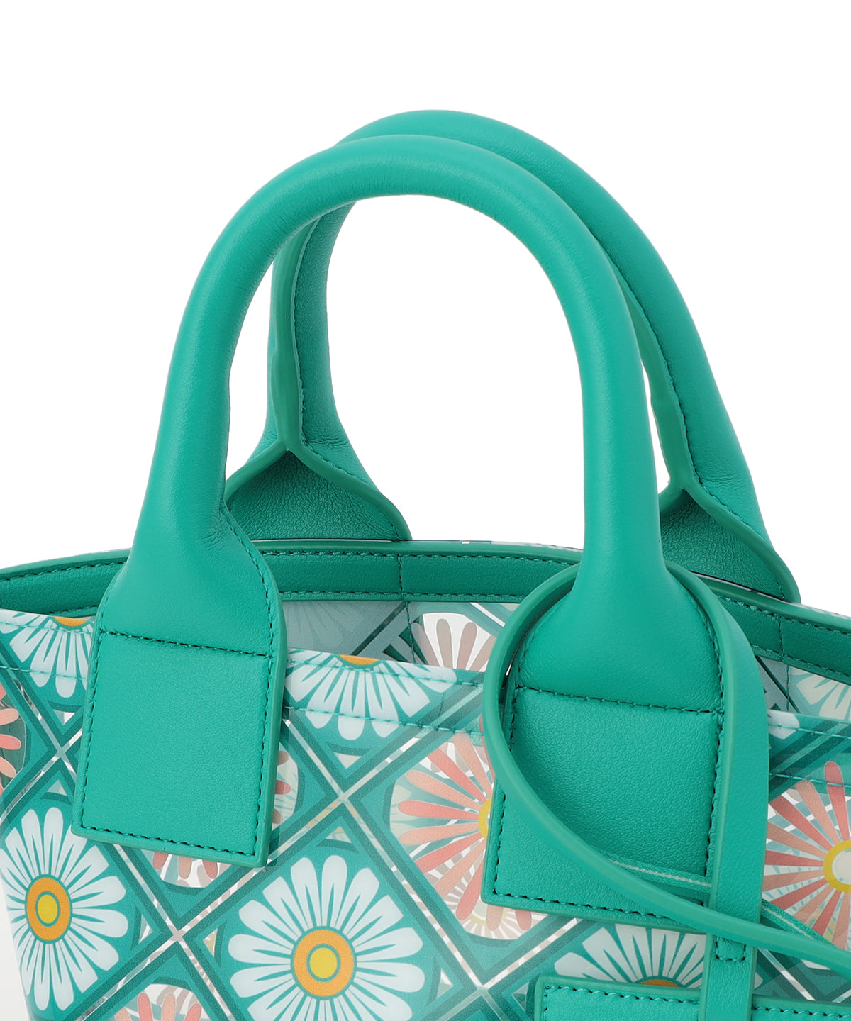 EVA×Fake Leather handle bag(Small) E.GREEN