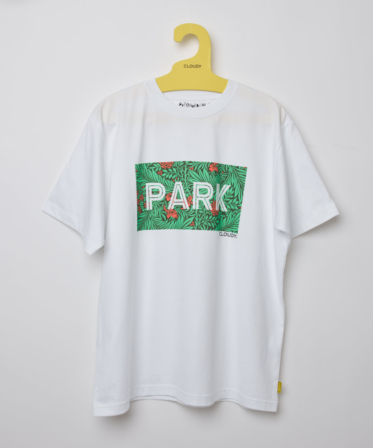 Park T-shirts Front PARK Print Half Sleeve WHITE