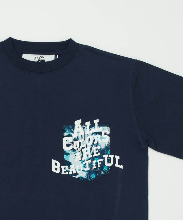 Printed Pocket T-SHIRTS ~ALL COLORS ARE BEAUTIFUL~ 468 NAVY