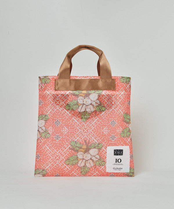 African Textile Mesh Tote Bag (Small) BROWN