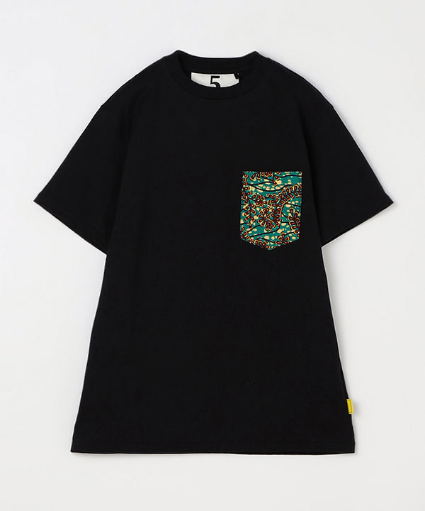 Pocket T-SHIRTS Uneck 382 BLACK