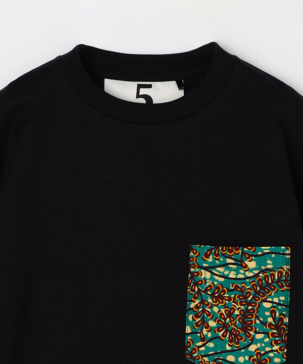 Pocket T-SHIRTS Uneck 382 BLACK