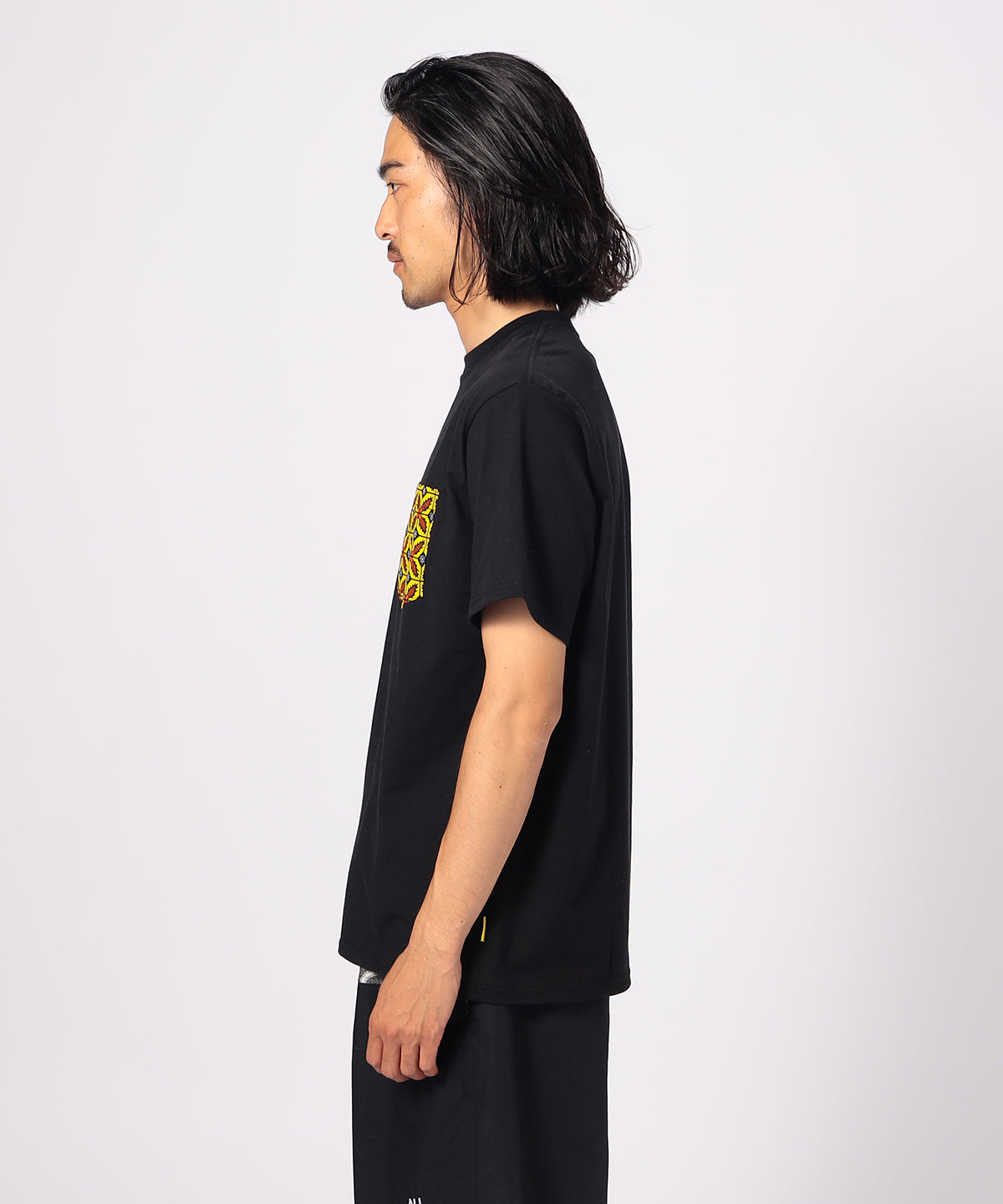 Pocket T-SHIRTS Uneck 382 BLACK