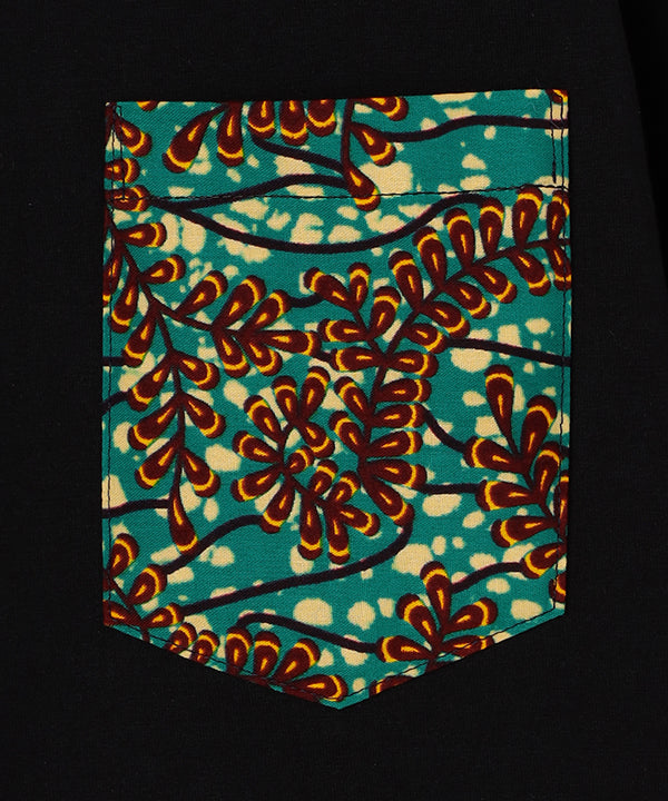 Pocket T-SHIRTS Uneck 382 BLACK