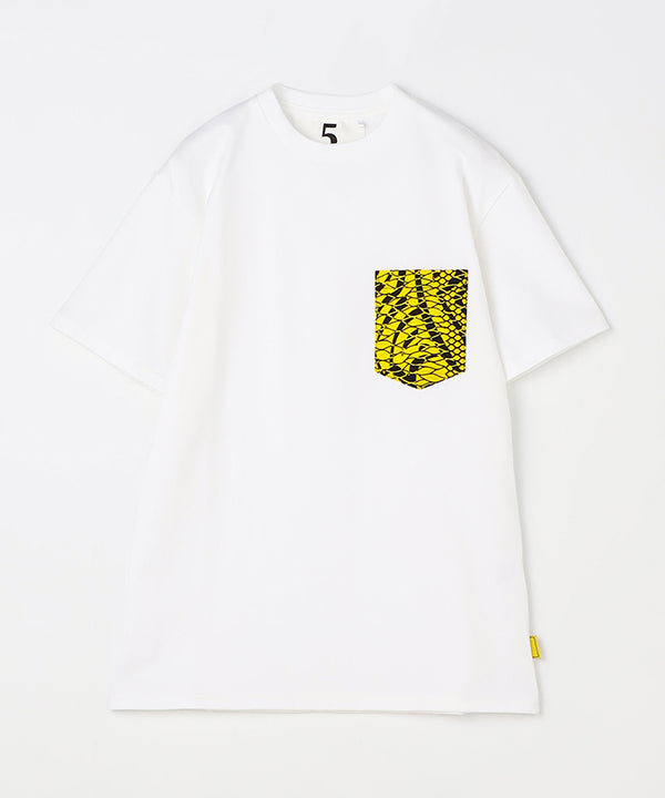 Pocket T-SHIRTS Uneck 373 WHITE