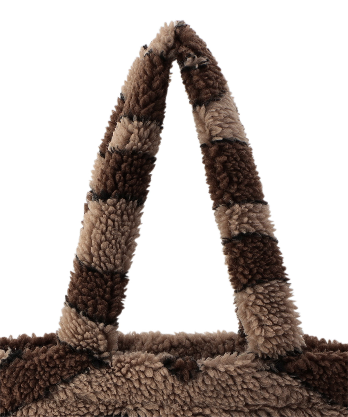 ボアトートバッグ ブラウン