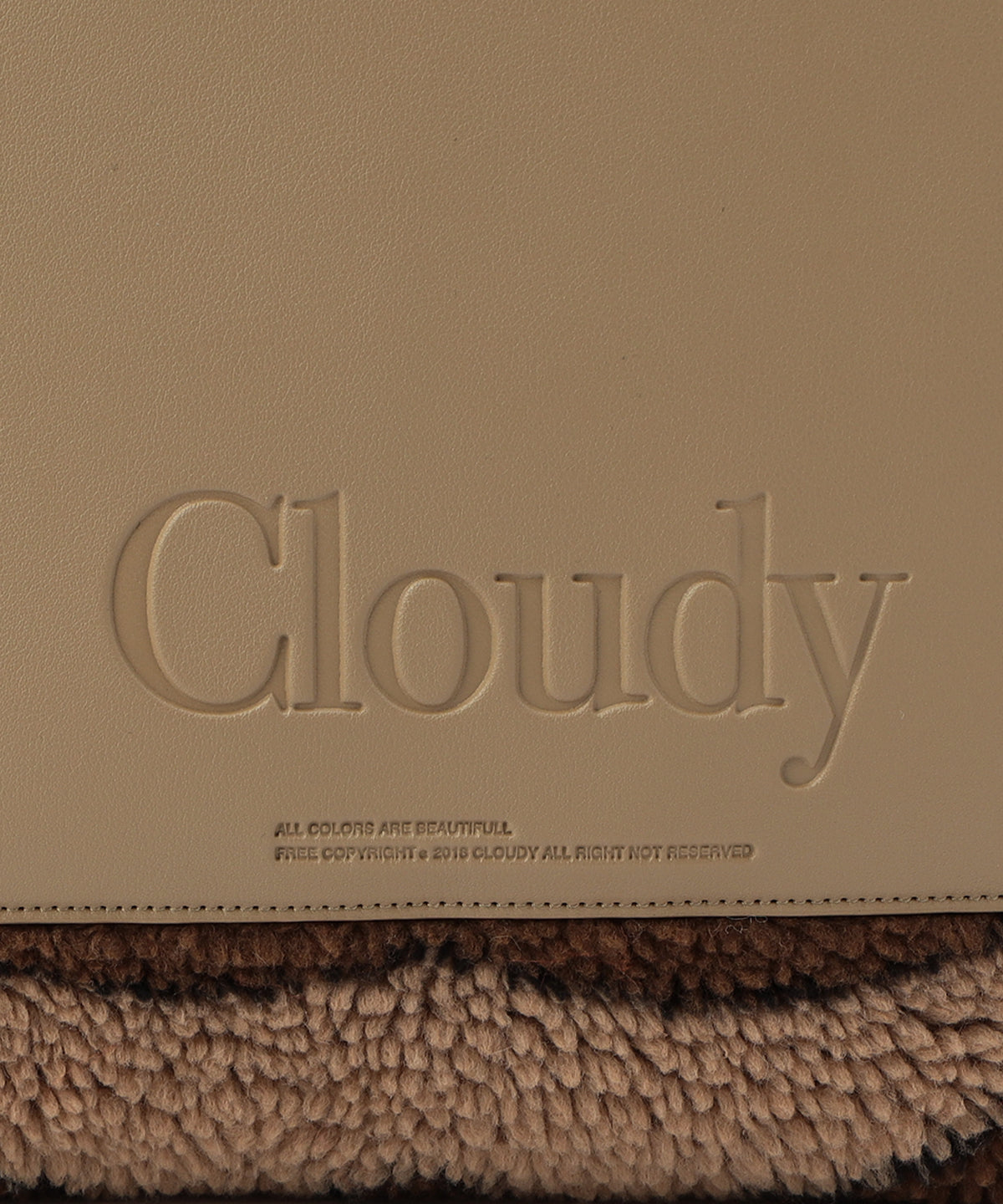 ボアトートバッグ ブラウン