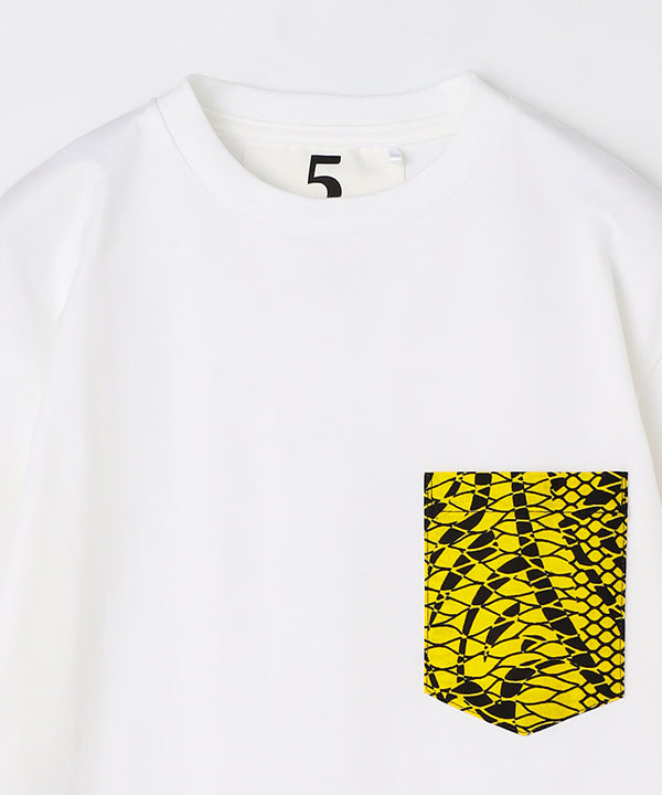 Pocket T-SHIRTS Uneck 373 WHITE
