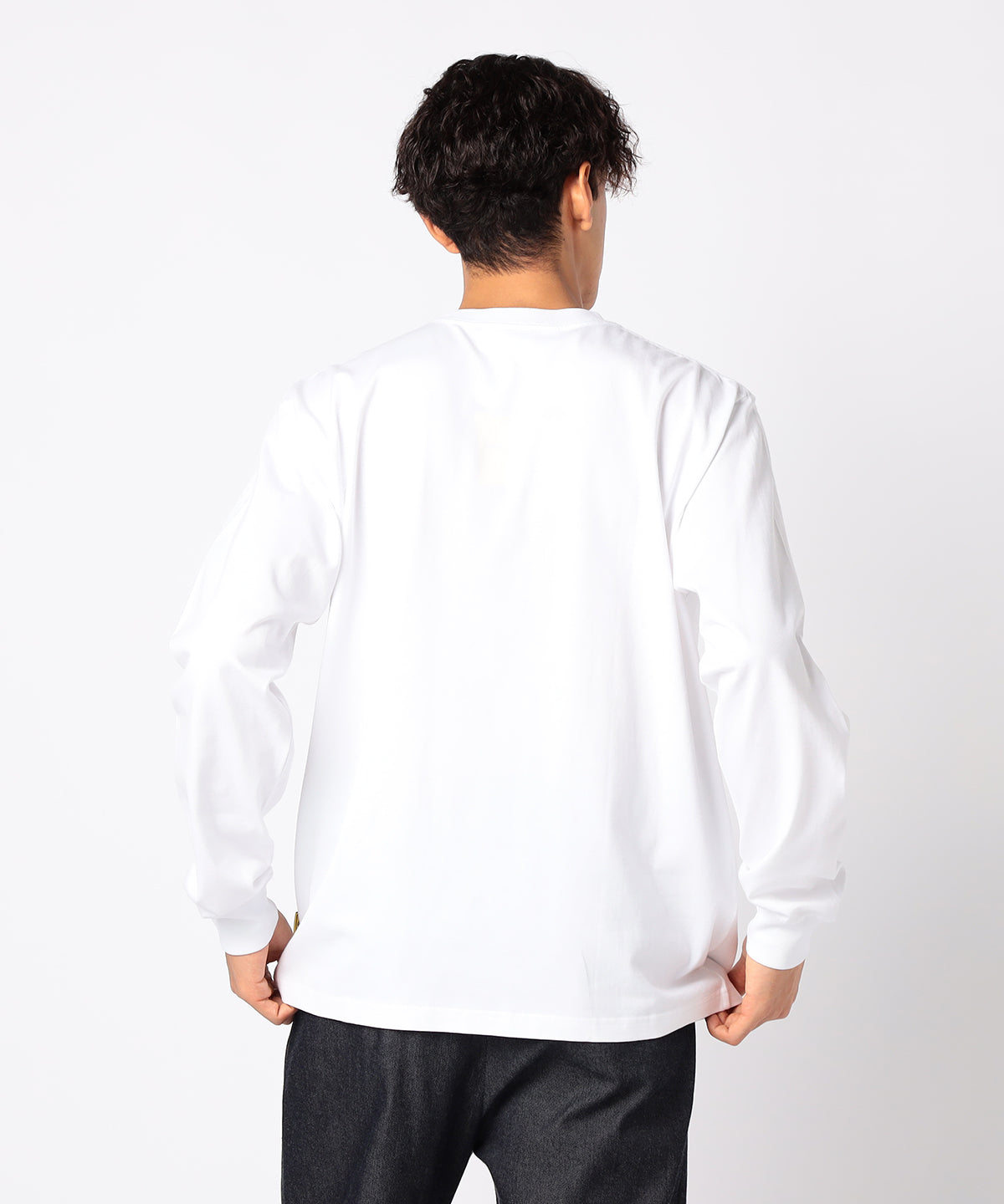 Long Sleeve T-Shirts CLOUDY characters WHITE