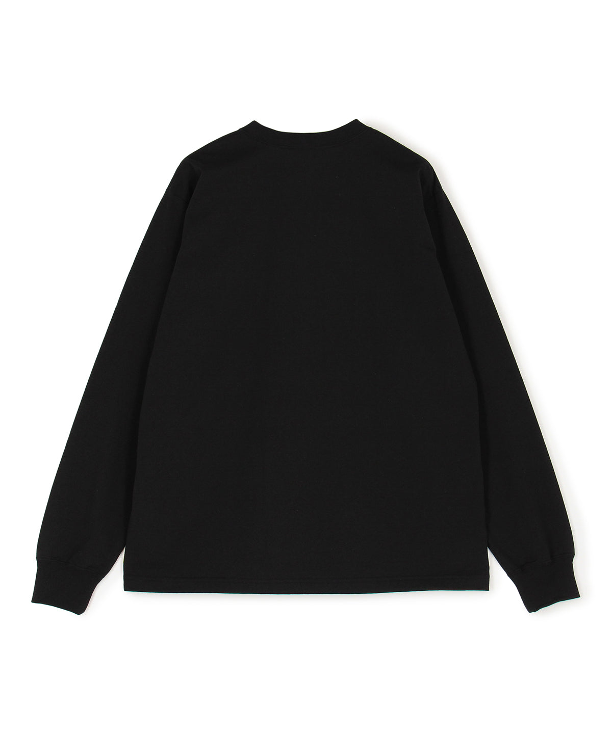 プリント入りポケットロングTシャツ 206 ブラック