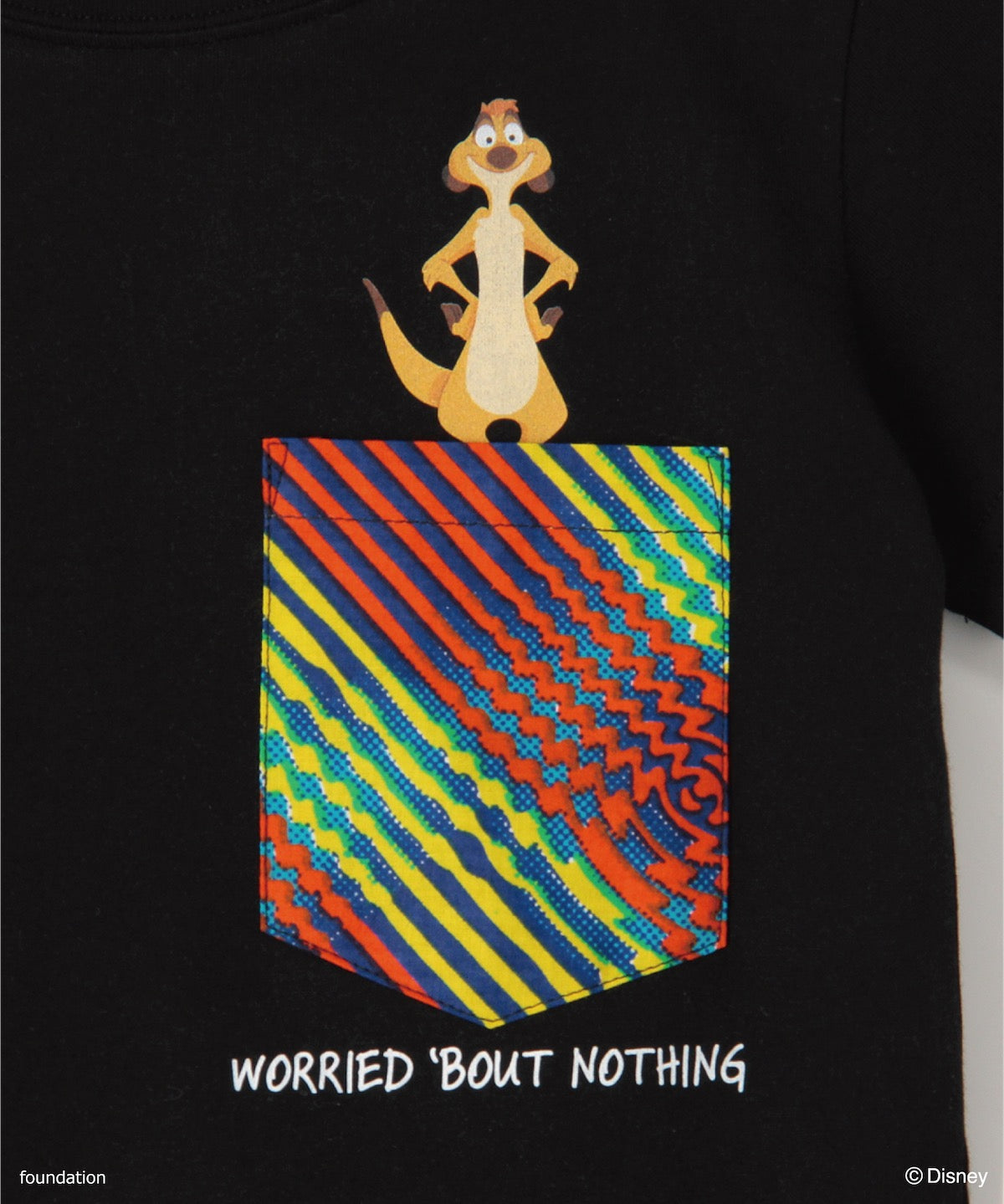 キッズポケットTシャツ TIMON BLACK