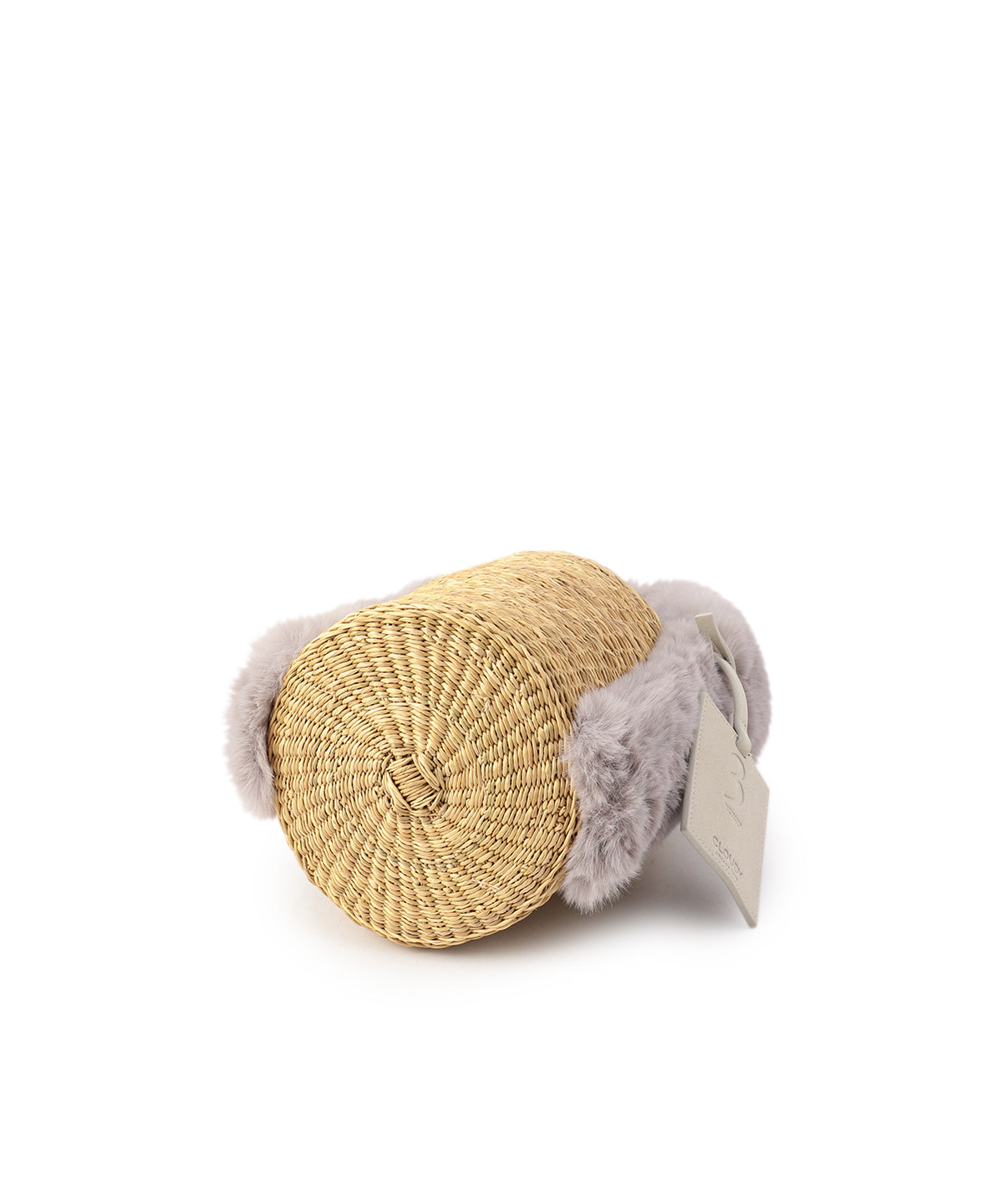 エコファーハンドルバスケット グレー