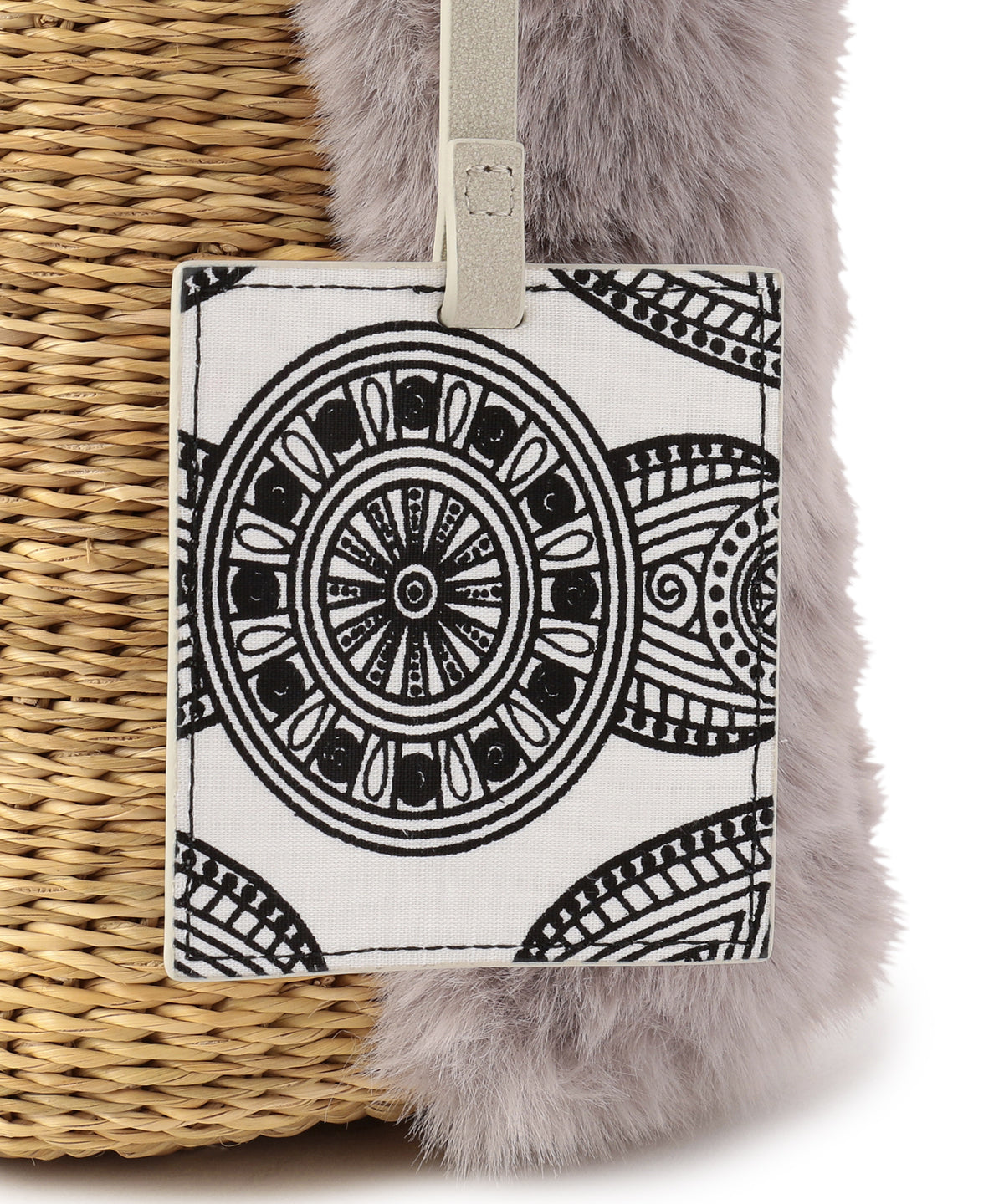 エコファーハンドルバスケット グレー